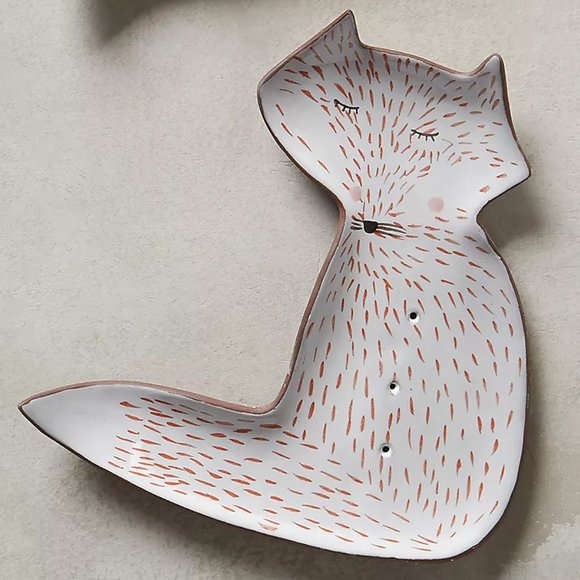 Anthropologie Deep Sleep Ceramic Fox Tricket Tray - Picture 9 of 9